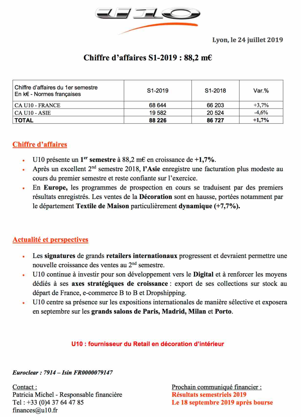 U10, Fournisseur en décoration d'intérieur