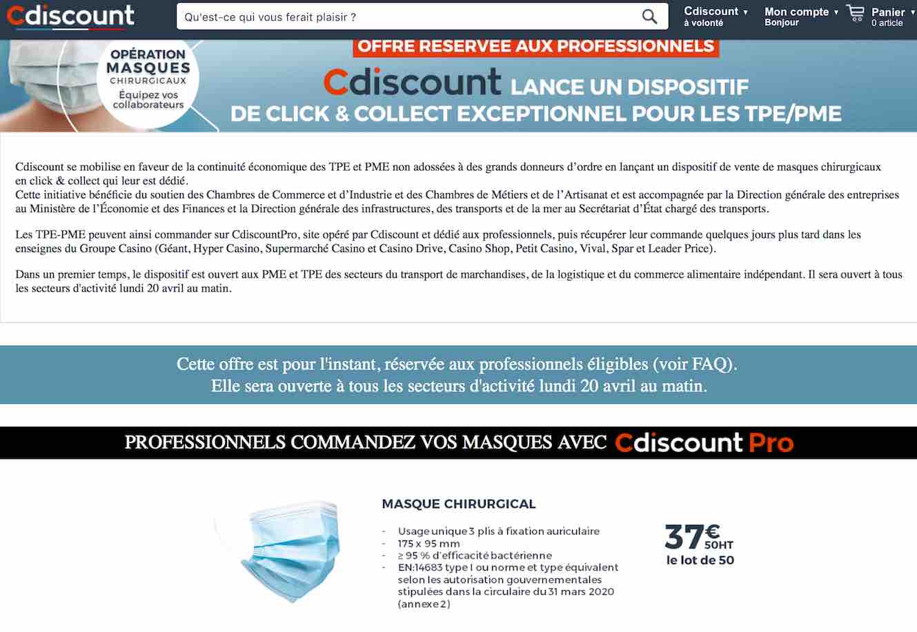 Cdiscount, Groupe Casino - Le Centre-Ville, Grande cause nationale