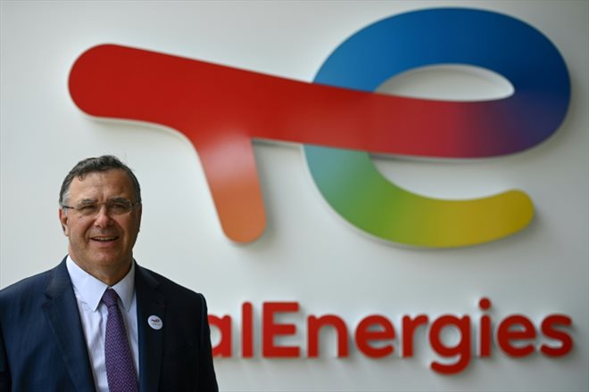 Patrick Pouyanné à La Défense, dans les Hauts-de-Seine, le 28 mai 2021