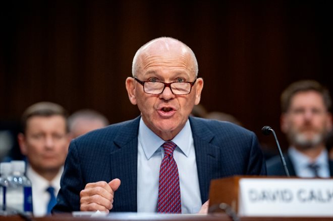 Dave Calhoun, patron démissionnaire de Boeing, le 18 juin 2024 à Washington