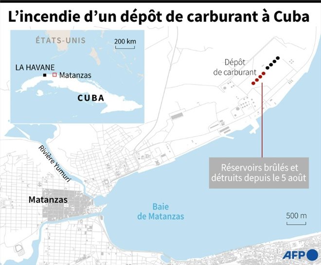 Fuel depot fire in Cuba