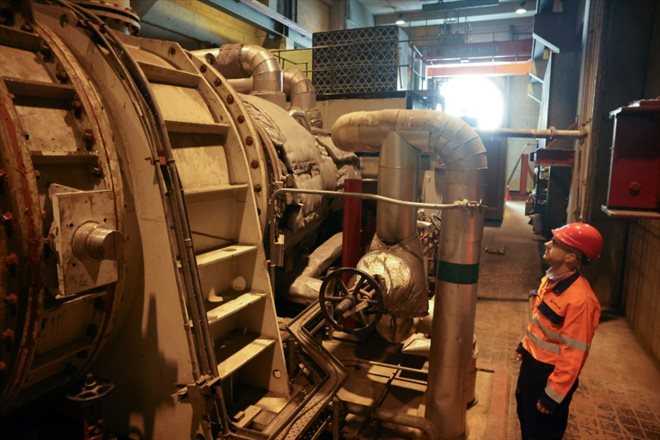 Le fourneau d'une usine de valorisation de déchets, à Londres, le 18 janvier 2024