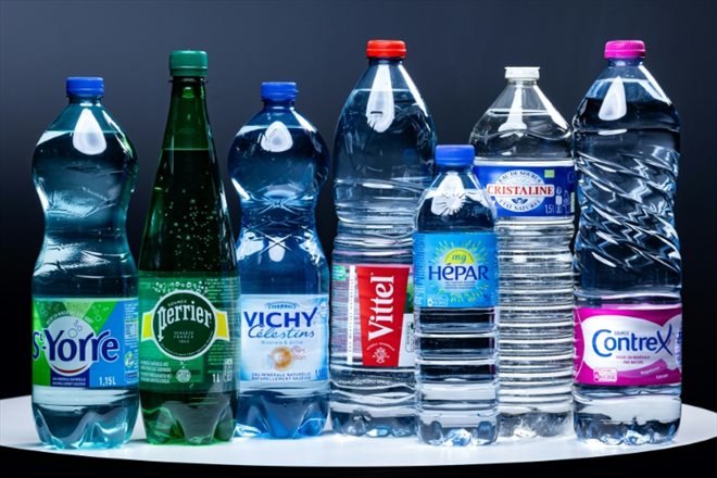 Mineral waters from different brands belonging to the Nestlé group, February 21, 2024 in Paris