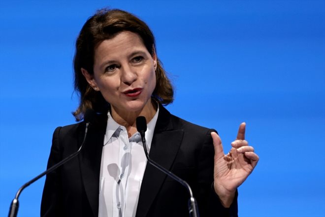 La directrice générale d'Engie Catherine MacGregor, lors de l'assemblée générale des actionnaires, le 30 avril 2024 à Paris