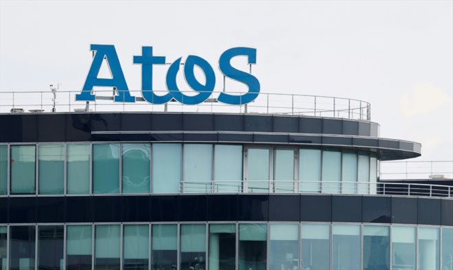 Le siège d'Atos à Bezons, près de Paris, le 26 avril 2024