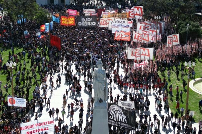 Demonstration against the austerity policy of Argentinian President Javier Milei, December 20, 2023 in Buenos Aires