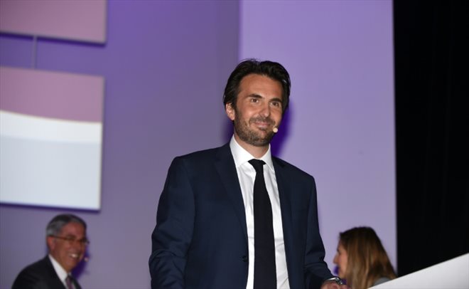 Yannick Bolloré, président du conseil de surveillance de Vivendi, le 15 avril 2019 à Paris