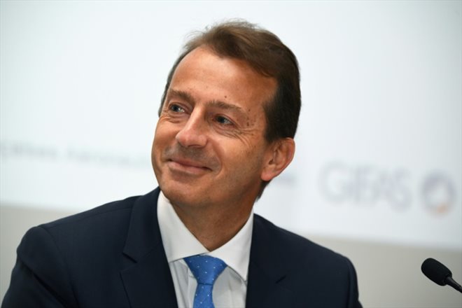 Airbus Executive Chairman Guillaume Faury, in Paris on April 28, 2022