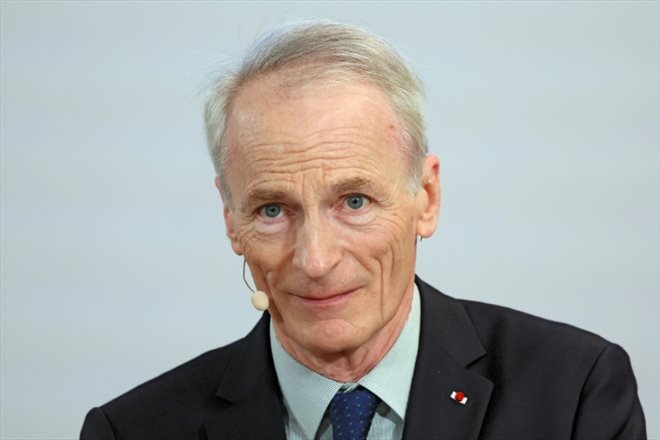 the chairman of the board of directors of Renault, Jean-Dominique Senard, on December 6, 2023 in Boulogne-Billancourt, near Paris