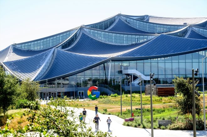 Le nouveau campus de Google à Mountain View, le 27 juin 2022 en Californie 