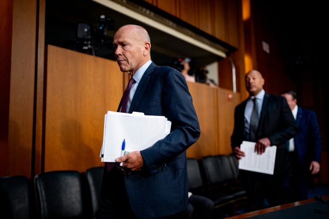 Dave Calhoun, patron sortant de Boeing, le 18 juin 2024 à Washington