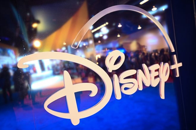 Le logo de Disney+ lors de l'exposition Walt Disney D23 à Anaheim (Californie), aux Etats-Unis, le 9 septembre 2022