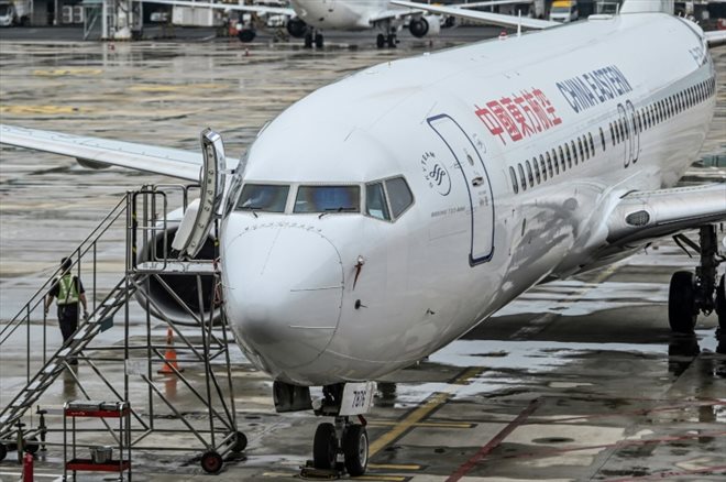 Boeing 737-800 de la compagnie chinoise China Eastern Airlines Boeing à l'aéroport de Tianhe à Wuhan (centre) le 29 mai 2020