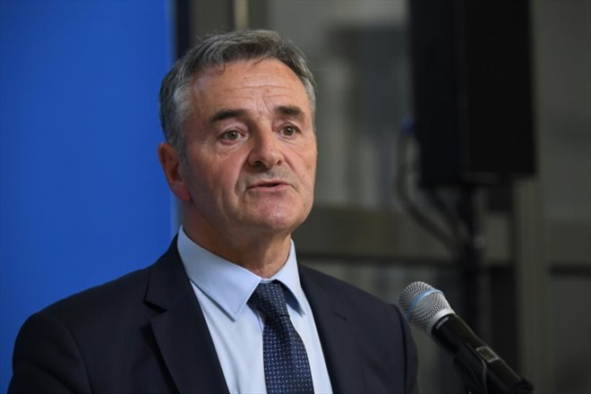 Dominique Métayer, president of the Union of local businesses (U2P), during a press conference in Bercy, May 23, 2022
