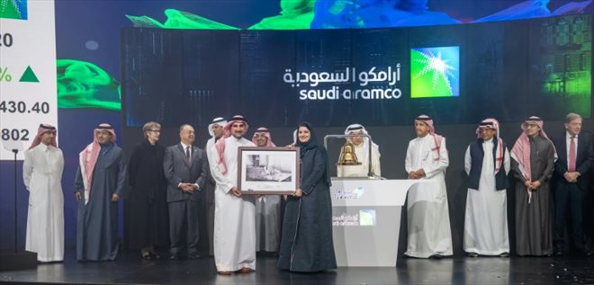 Official IPO ceremony of Aramco on the Saudi Stock Exchange, December 11, 2019