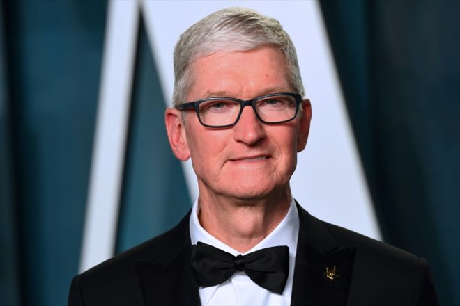 Le patron d'Apple Tim Cook à Beverly Hills, en Californie, le 28 mars 2022